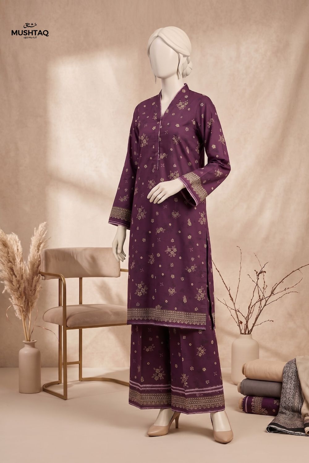 2Pcs Unstitched Printed Lawn Dua Collection Desgin - 5