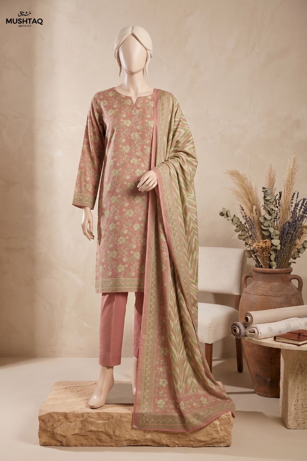 Mushtaq Ayat Collection 3Pcs Unstitched Printed Lawn Desgin - 3
