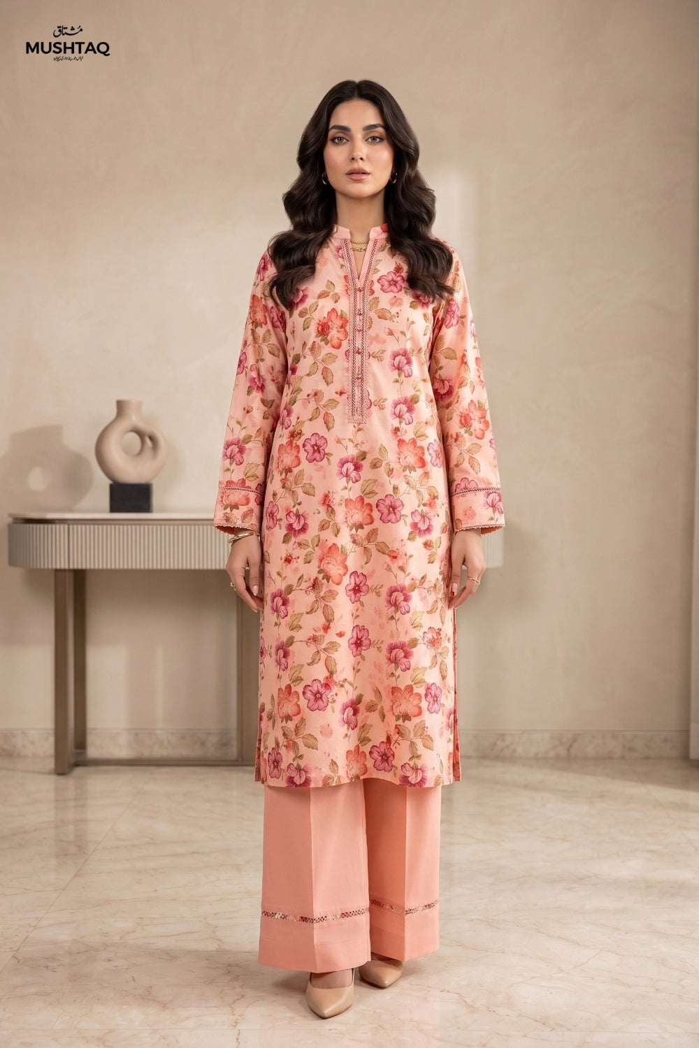 2Pcs Unstitched Printed Khaddar Mahira Collection Desgin - 6