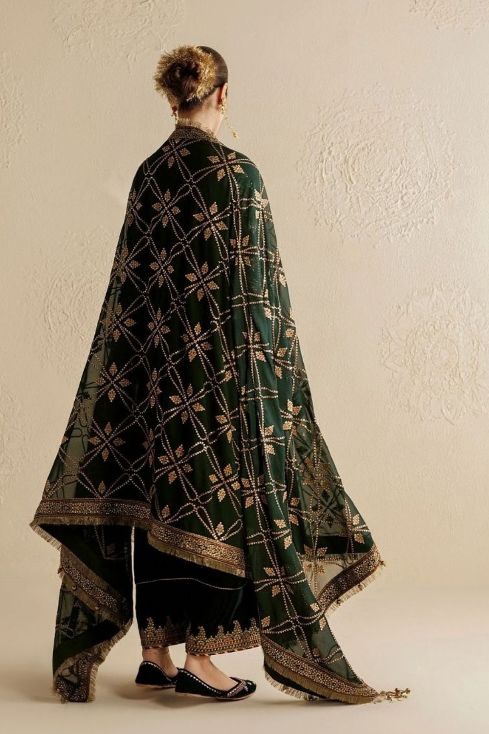 Jazmin Chandni 3 Piece Unstitched Embroidered Velvet Suit CVF26-D07