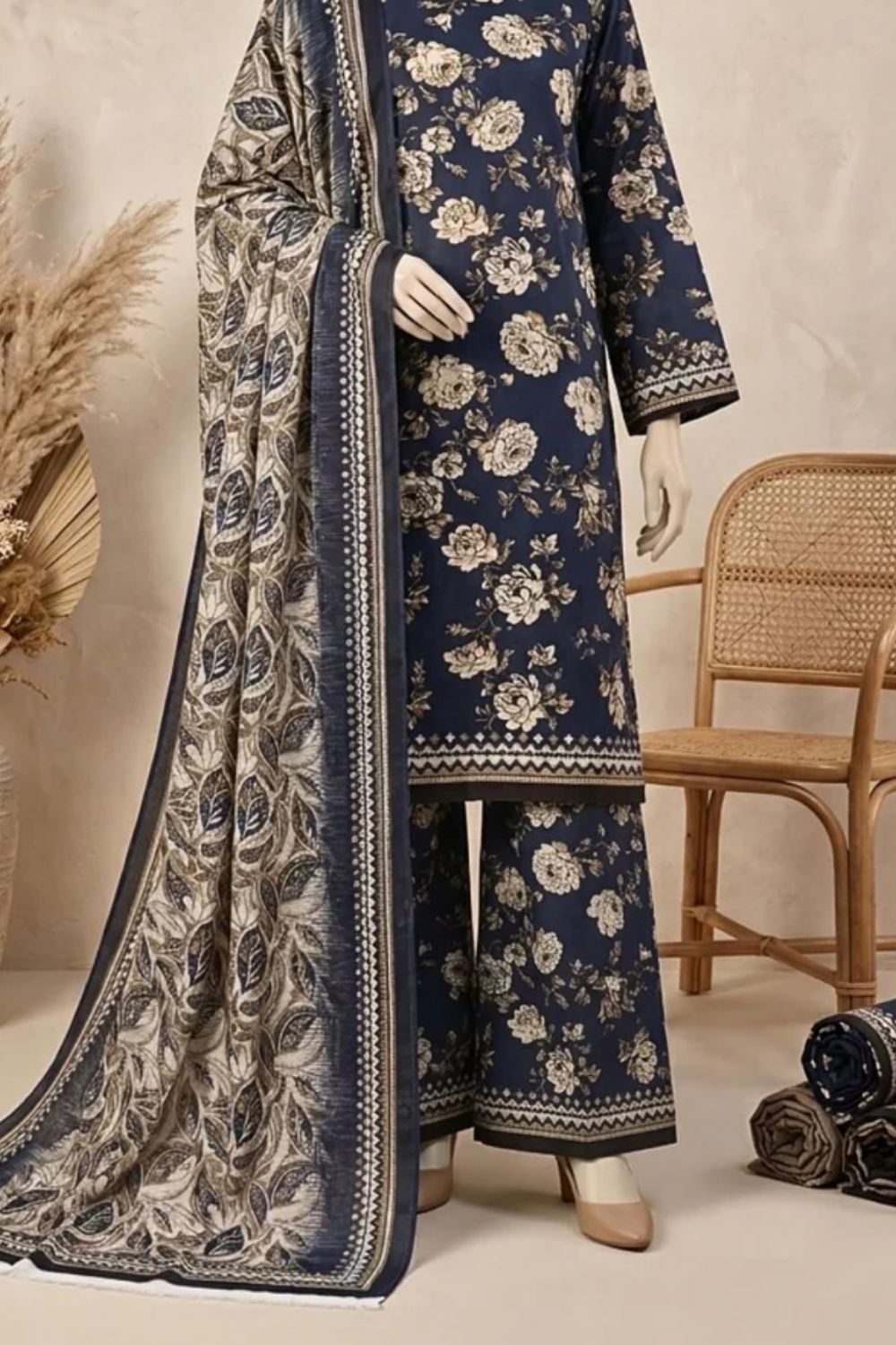 Mushtaq Mahrosh Collection 3Pcs Unstitched Printed Lawn Desgin - 6