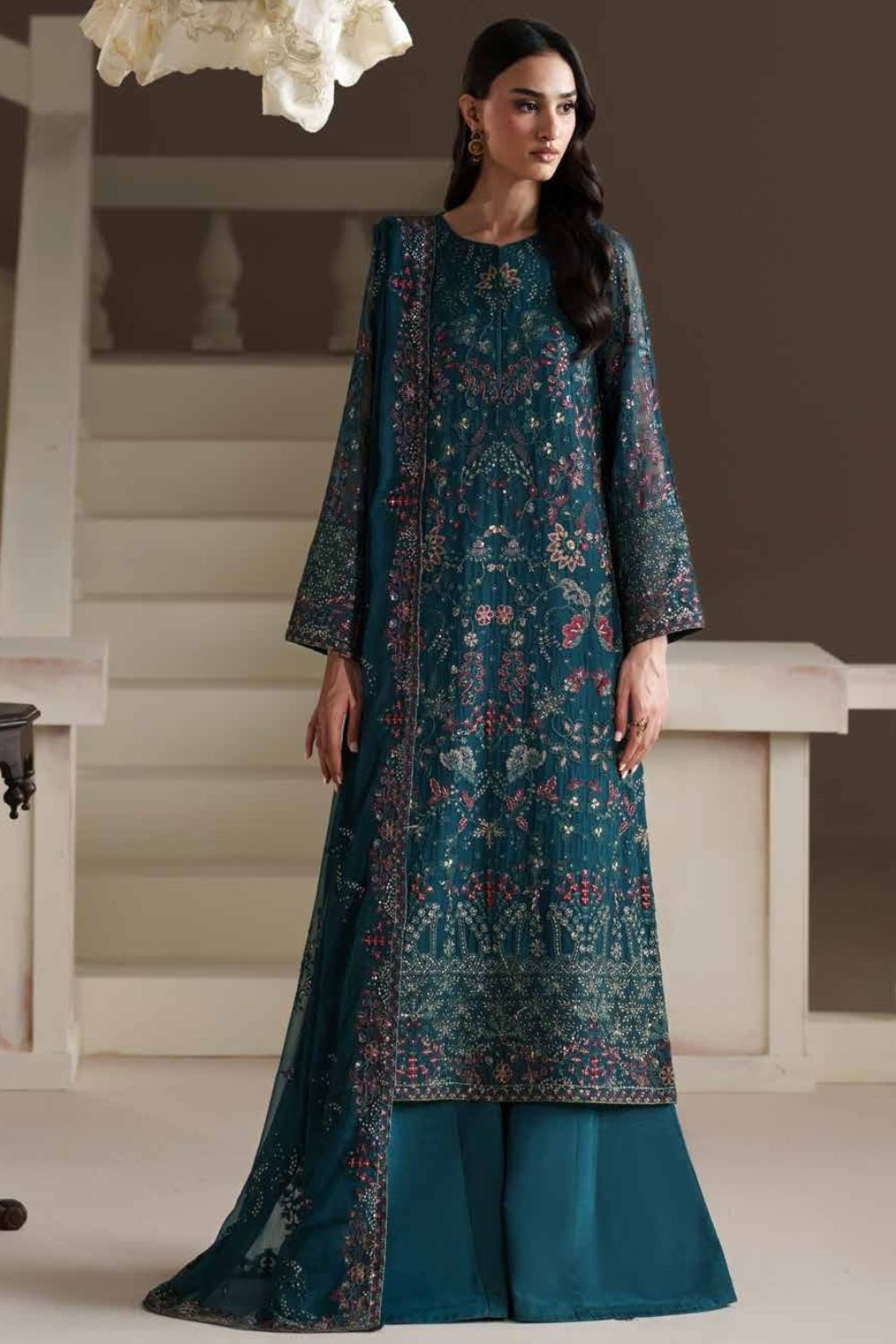 Emaan Adeel Modern Heirloom 3Pcs Unstitched Chiffon Collection ANTIQUE CHARM