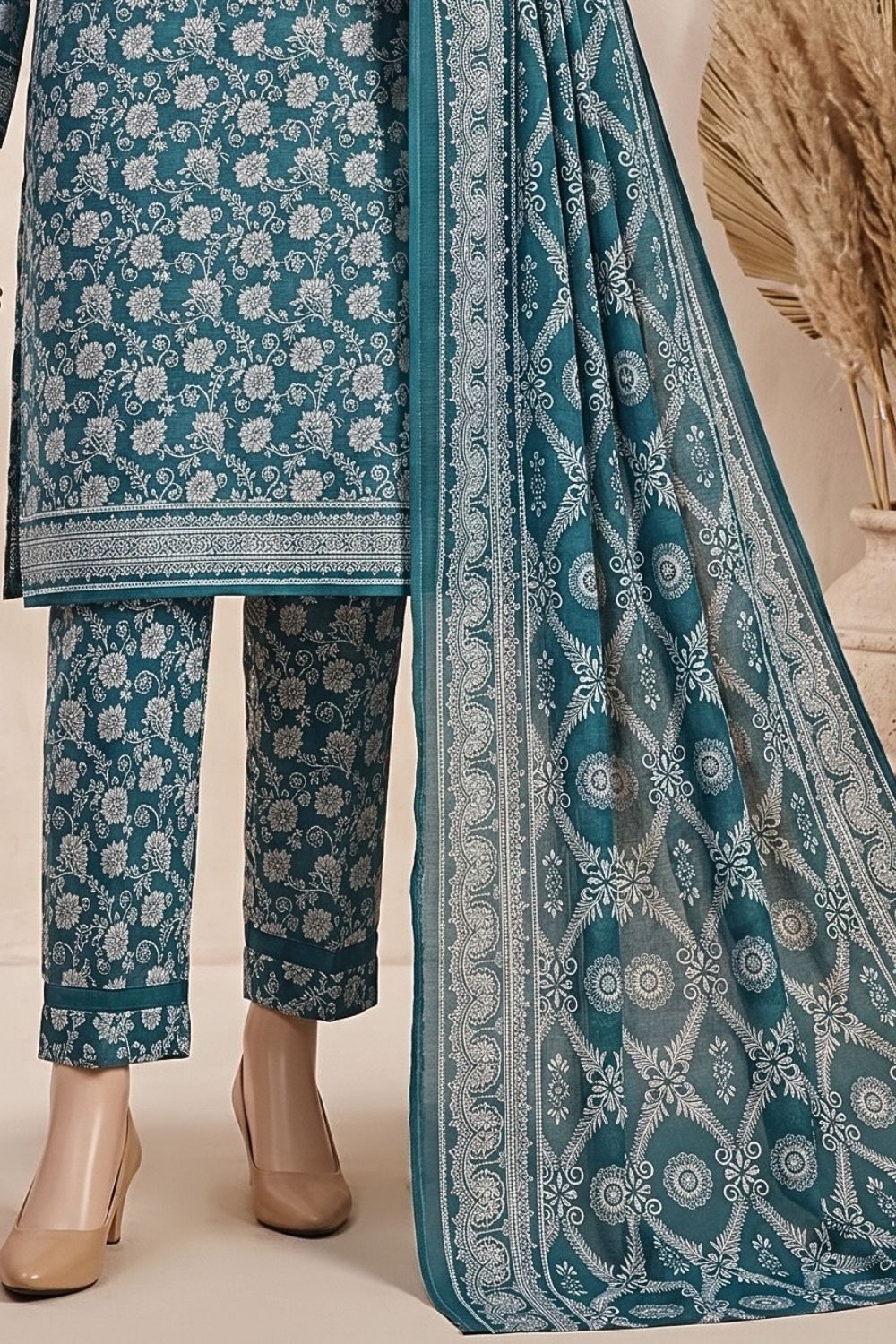 Mushtaq Zimal Collection 3Pcs Unstitched Printed Lawn Desgin - 6