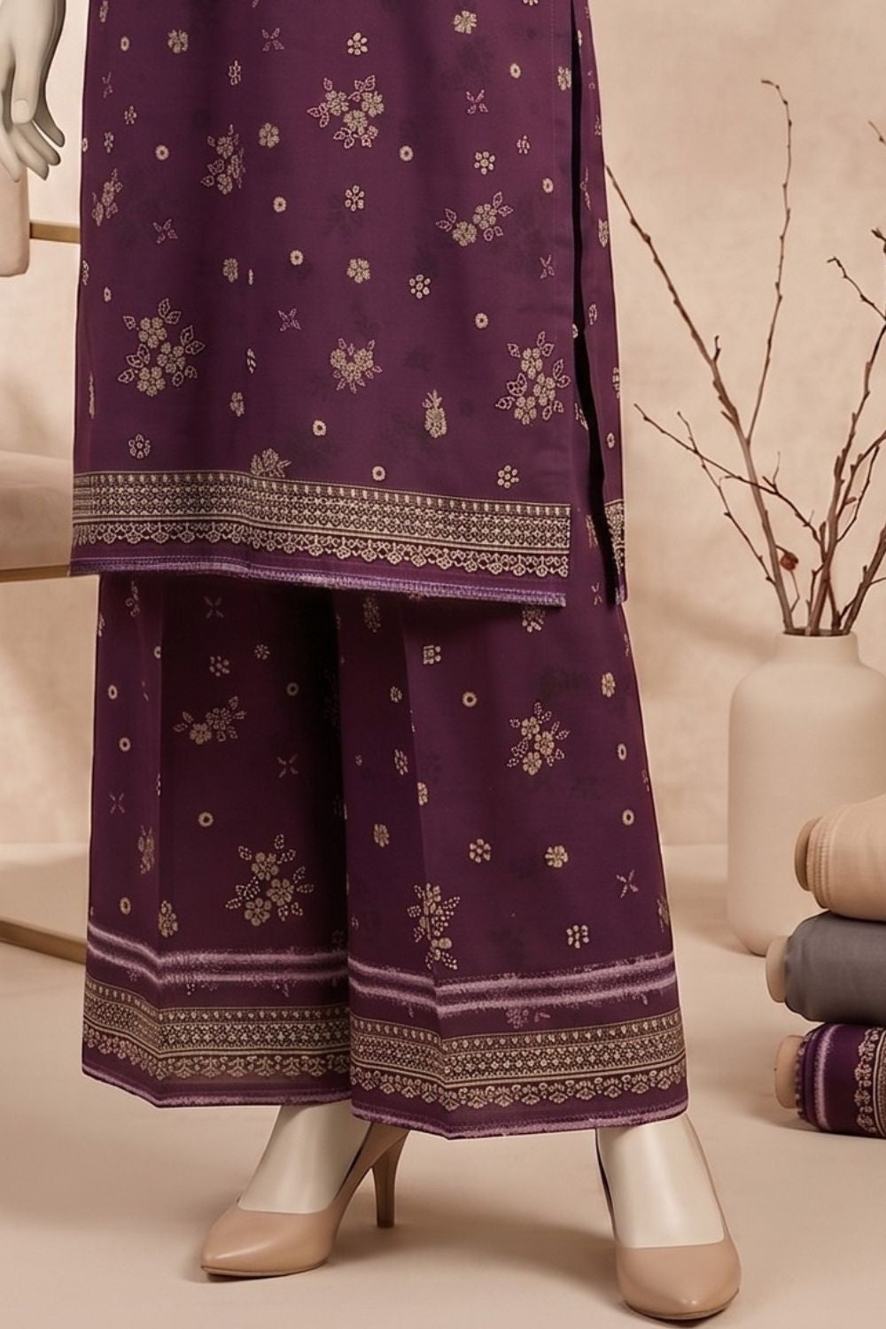 2Pcs Unstitched Printed Lawn Dua Collection Desgin - 5