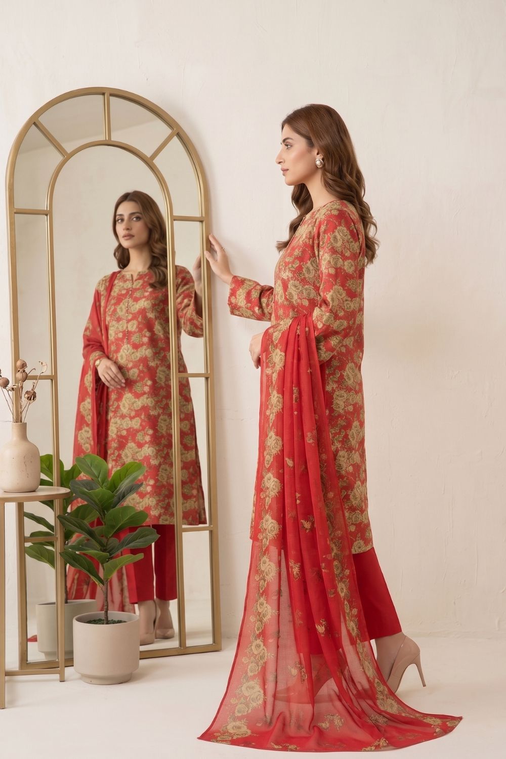 Mushtaq 3Pcs Unstitched Printed Lawn Suit Shanoor Collection Desgin - 6