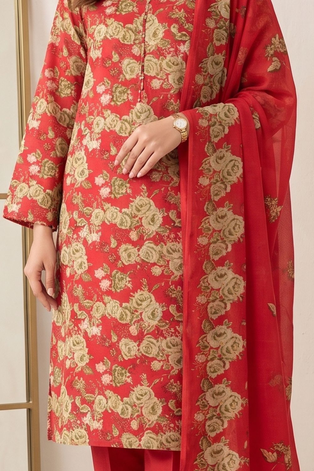 Mushtaq 3Pcs Unstitched Printed Lawn Suit Shanoor Collection Desgin - 6