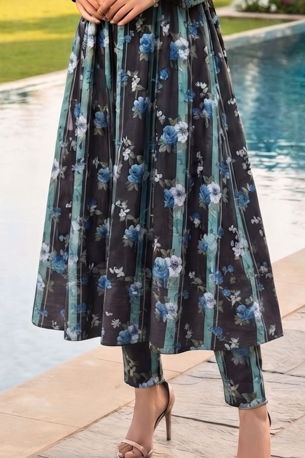 2Pcs Unstitched Printed Rang - e - Gull Lawn Collection Desgin - 6