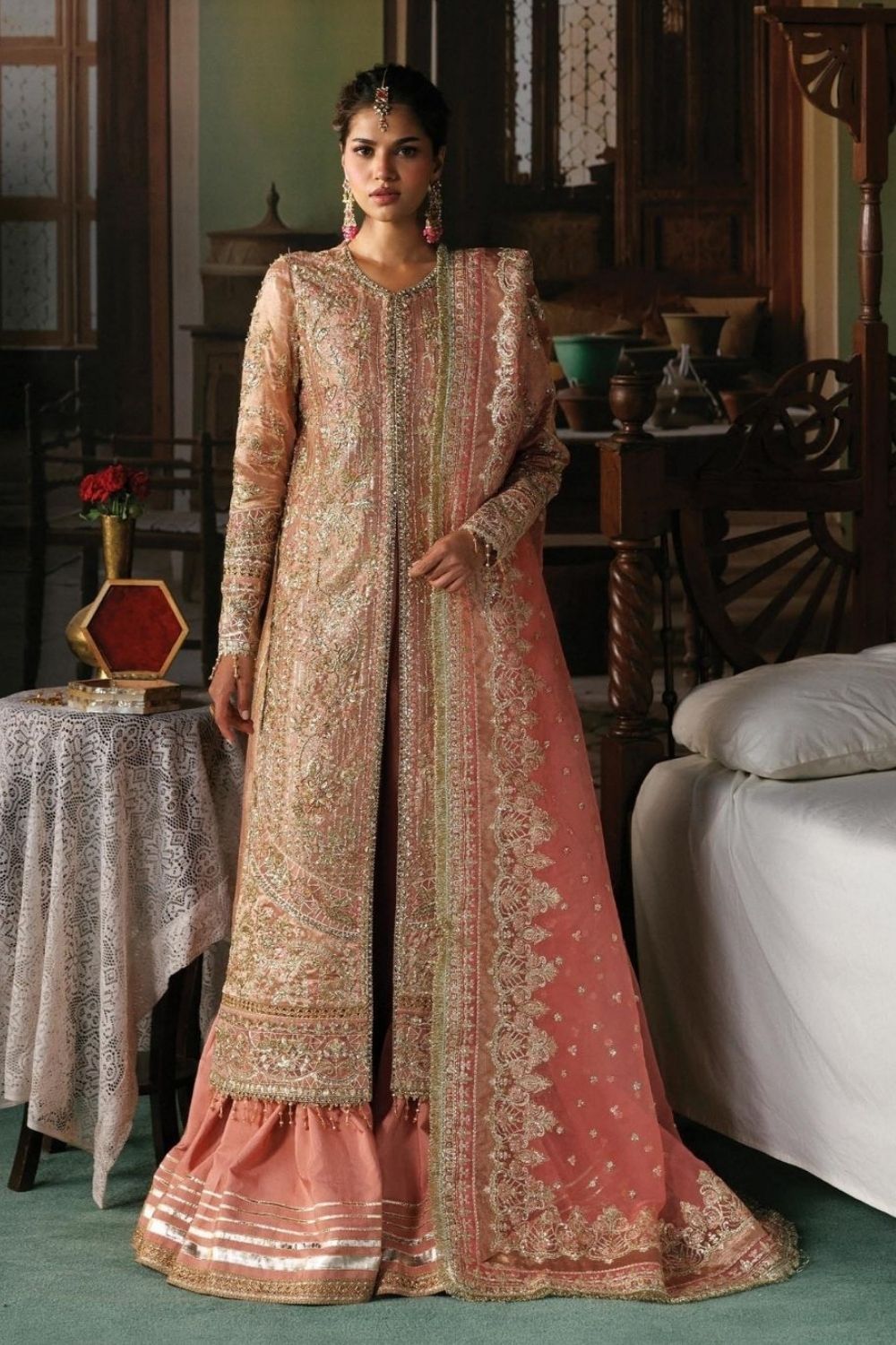 Afrozeh Shehnai Wedding Formals'26  3 Piece Unstitched Embroidered Suit Aabroo
