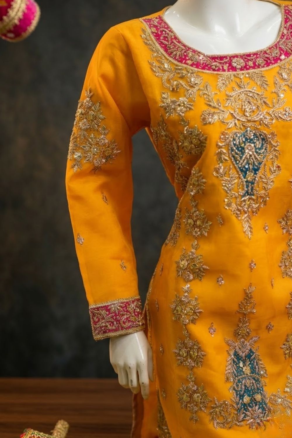 Zar Mehndi Bridal Wear by MCS Unstitched Handmade Organza Mehndi Wear Collection