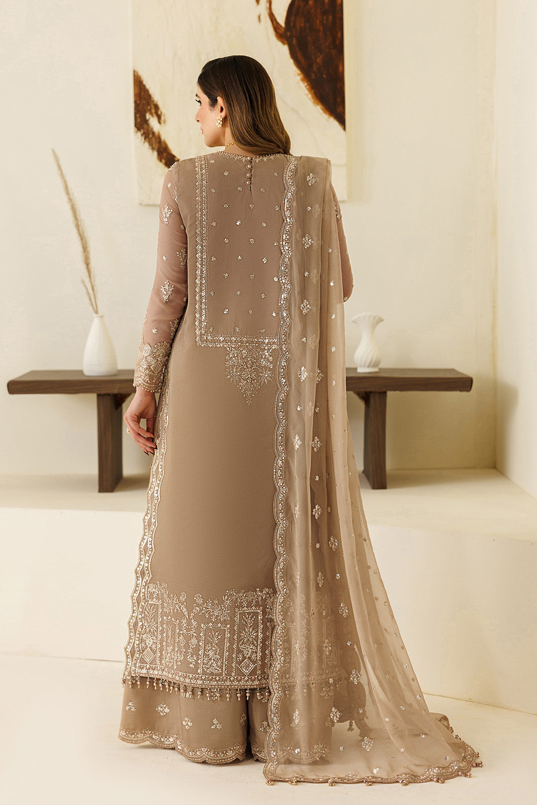 Alizeh Aymal Vol 4 3 Piece Unstitched Embroidered Chiffon Suit  AF-BHM-4069-Dise