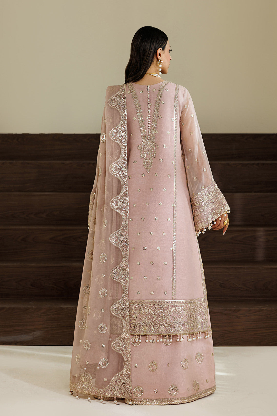 Alizeh Aymal Vol 4 3 Piece Unstitched Embroidered Chiffon Suit AF-BHM-4076-Reef