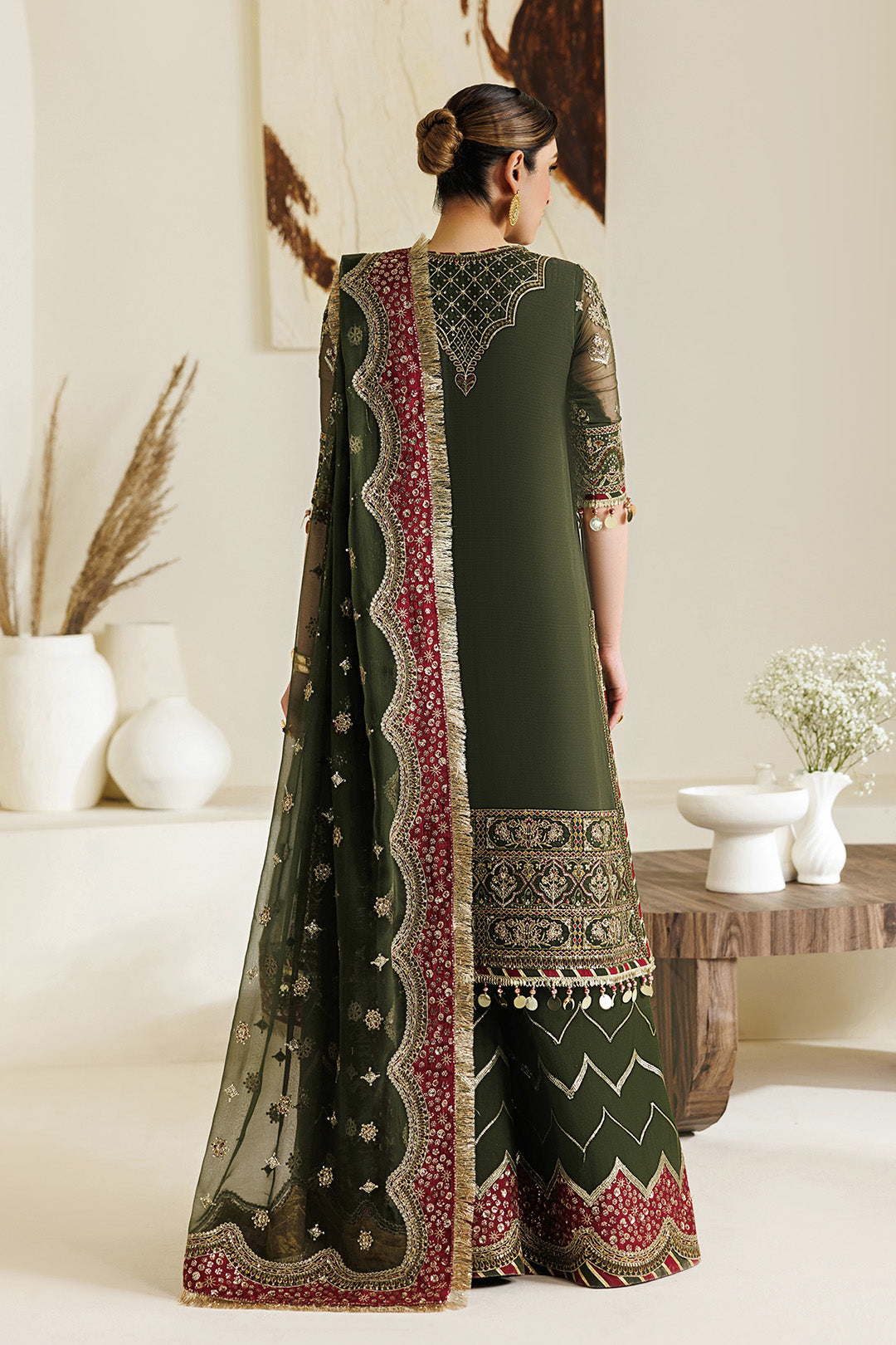 Alizeh Aymal Vol 4 3 Piece Unstitched Embroidered Chiffon Suit  AF-BHM-4075-Hyan