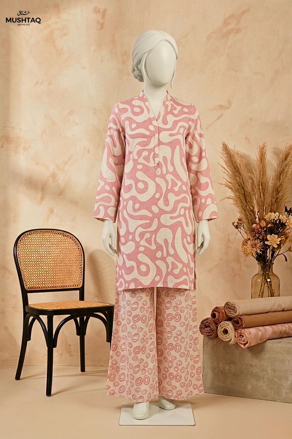 Mushtaq Ruhaniyat Collection 2Pcs Printed Lawn Desgin - 3
