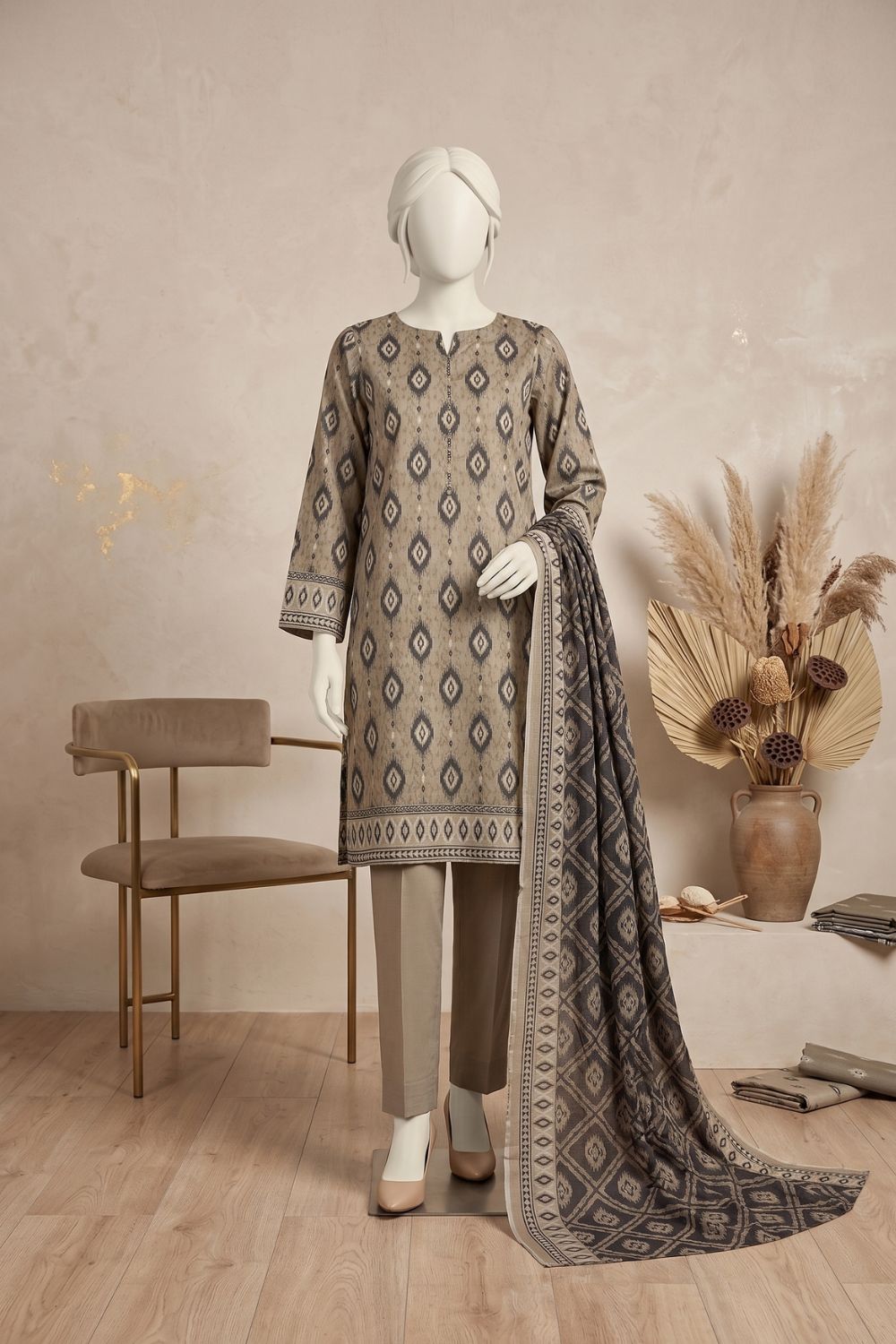 Mushtaq 3Pcs Unstitched Printed Lawn Collection Desgin - 5