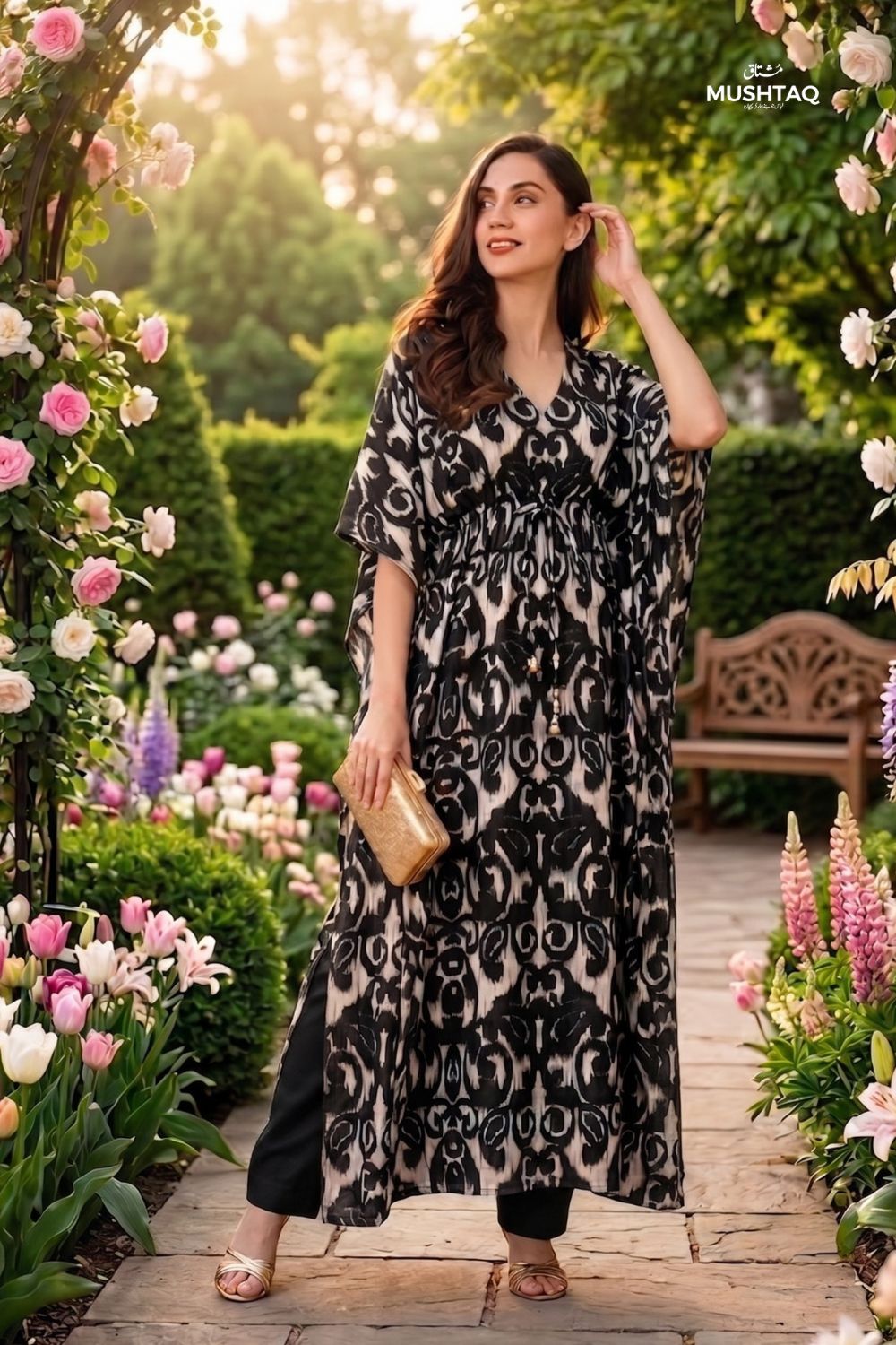 Mushtaq 2Pcs Stitched Printed Kaftan Collection Desgin - 1