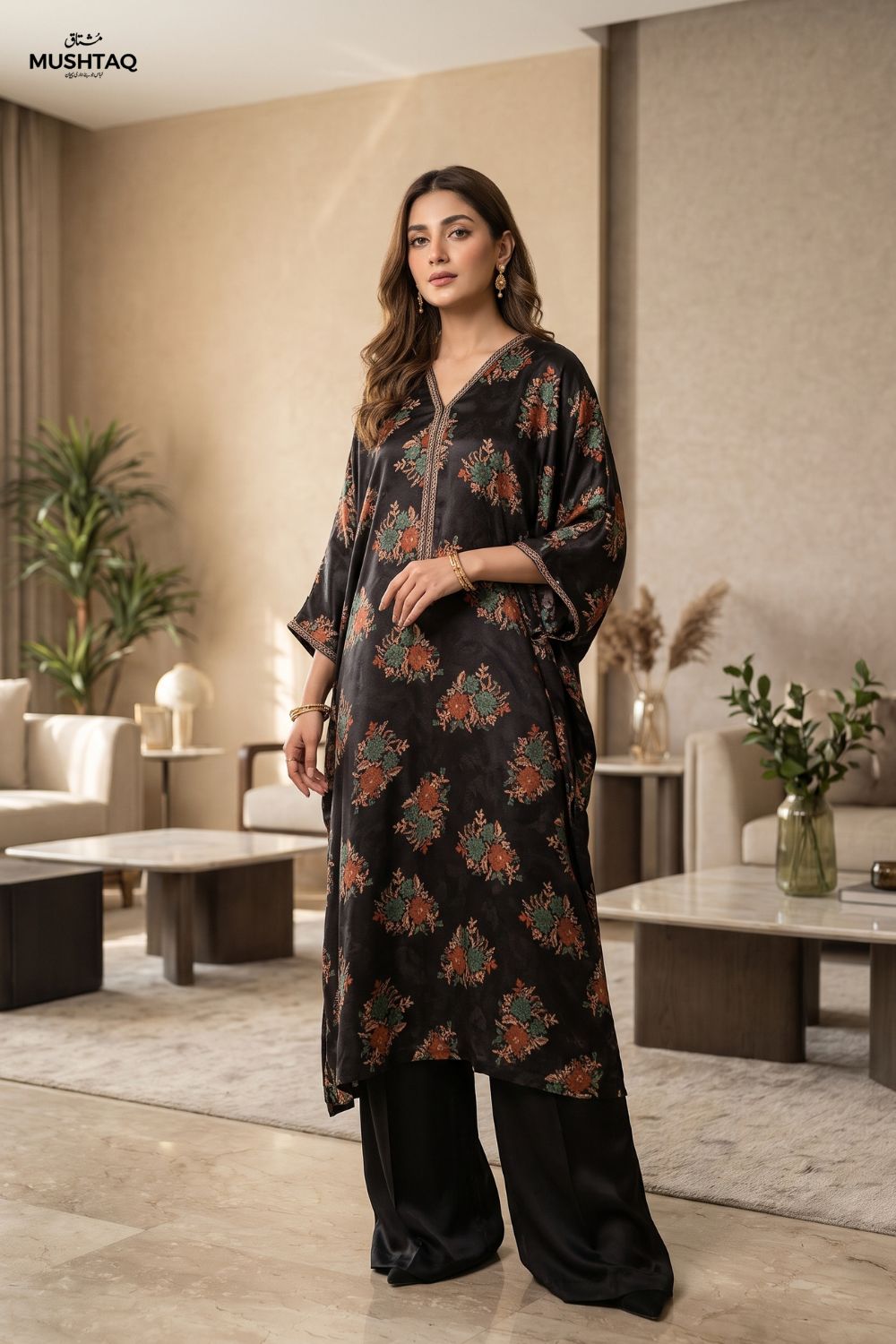 Mushtaq 2Pcs Unstitched Printed China Patti Libas Collection Desgin - 1