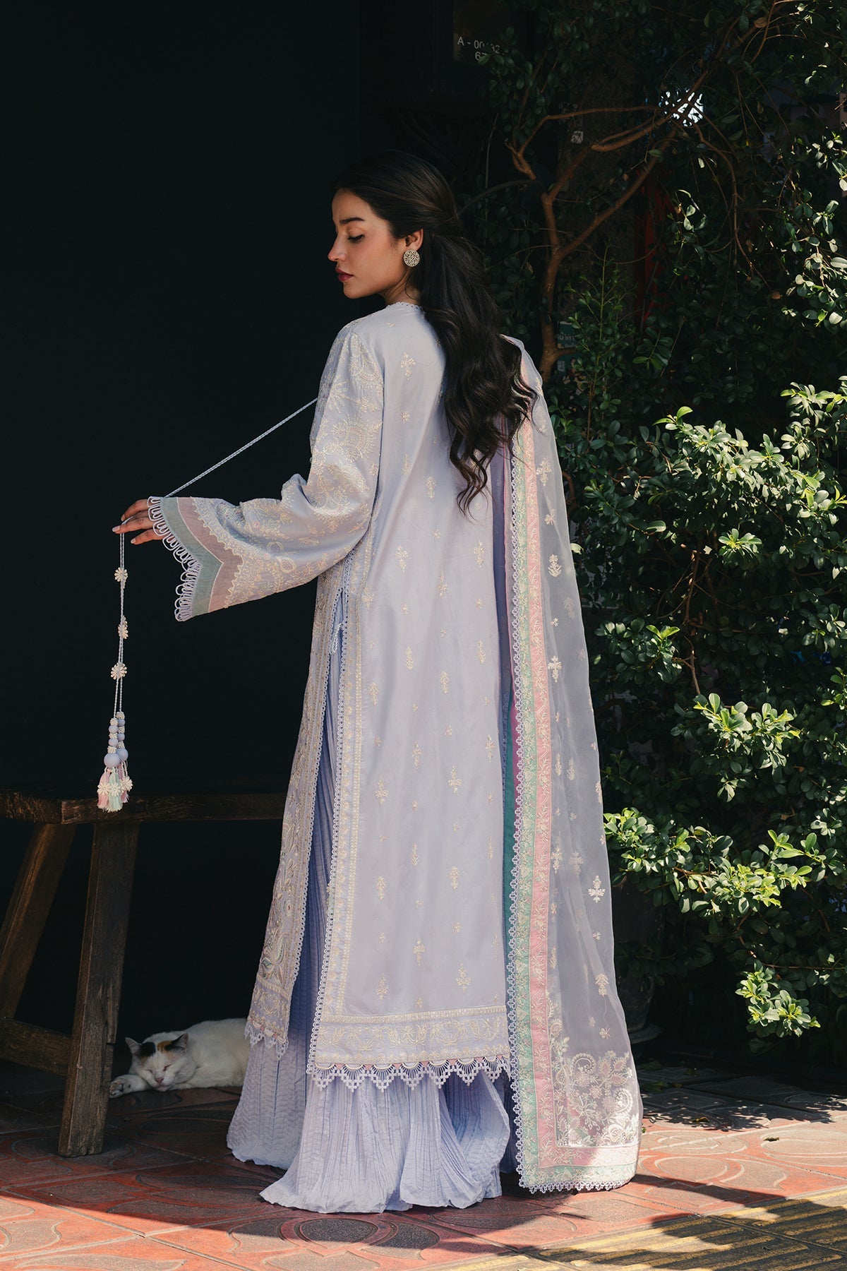 Afrozeh 3 Pc Unstitched Embroidered Lawn Suit  Saya