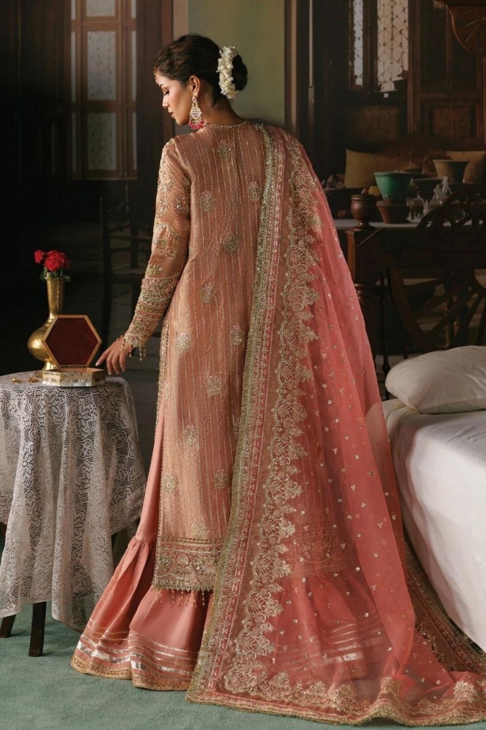 Afrozeh Shehnai Wedding Formals'26  3 Piece Unstitched Embroidered Suit Aabroo