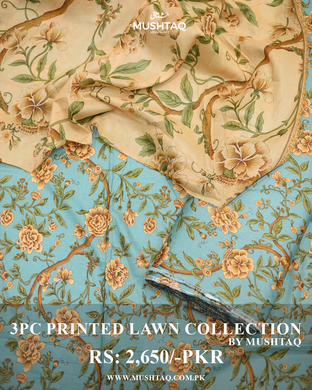 3Pcs Printed Lawn Collection Design - 12