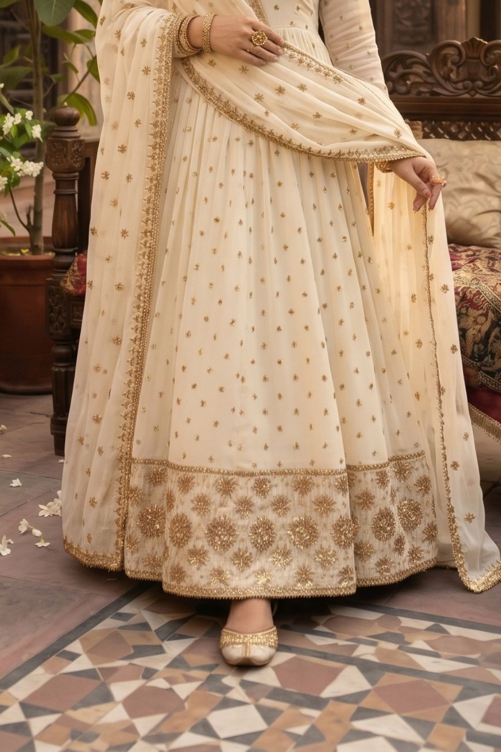 Mushtaq 3pcs Stitched Chiffon Collection Desgin -6