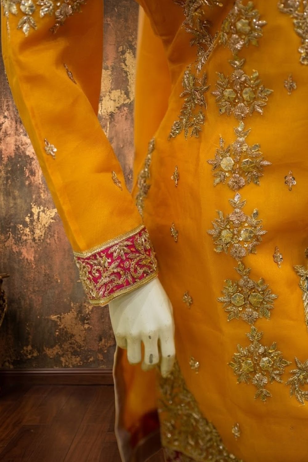 Zar Mehndi Bridal Wear by MCS Unstitched Handmade Organza Mehndi Wear Collection