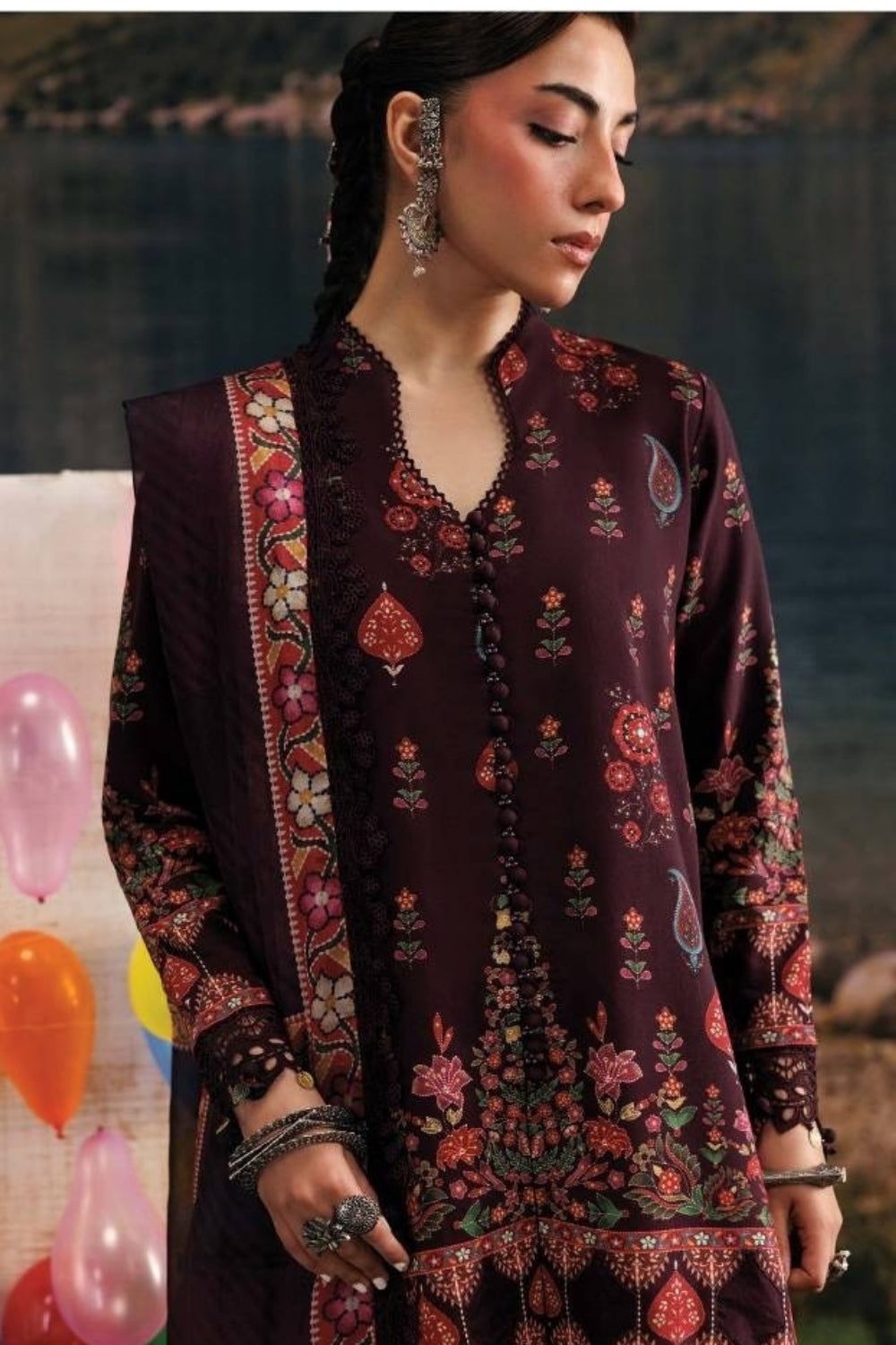 Maria B 3 Piece Unstitched Printed Suit MB-CUSV15-09B