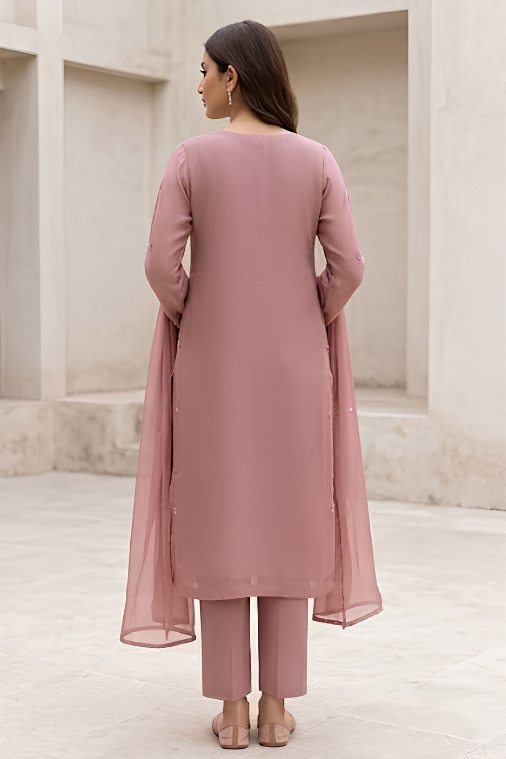 AEN-04 Party Wear by MCS Unstitched Handmade Sheesha Silk Shirt