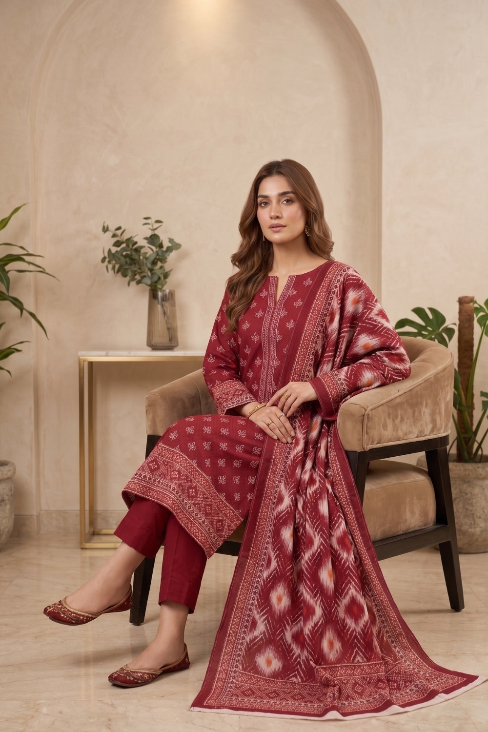 Mushtaq 3Pcs Unstitched Cotton Suit Hiba Collection Desgin - 8