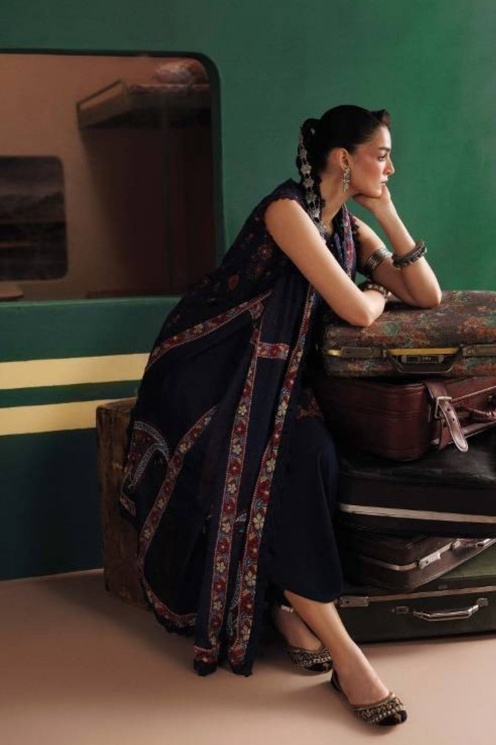 Maria B 3 Piece Unstitched Printed Suit MB-CUSV15-09A
