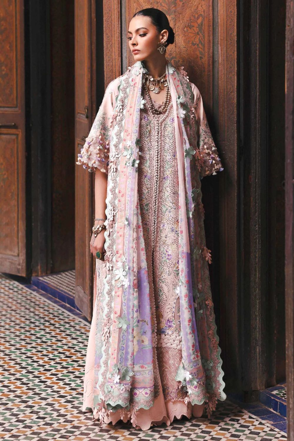 Reine by Republic Womenswear Unstitched Embroidered Luxury Lawn 3 Piece Suit Dahlia - Eid Collection