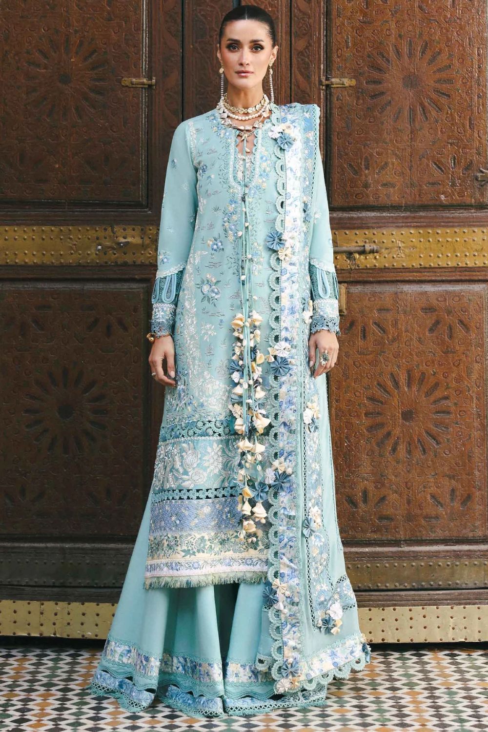 Reine by Republic Womenswear Unstitched Embroidered Luxury Lawn 3 Piece Suit Lilas - Eid Collection
