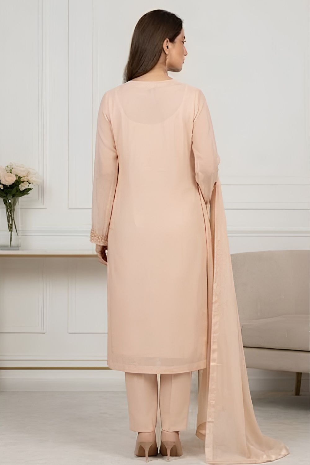 AEN-05 Party Wear by MCS Unstitched Handmade Sheesha Silk Shirt