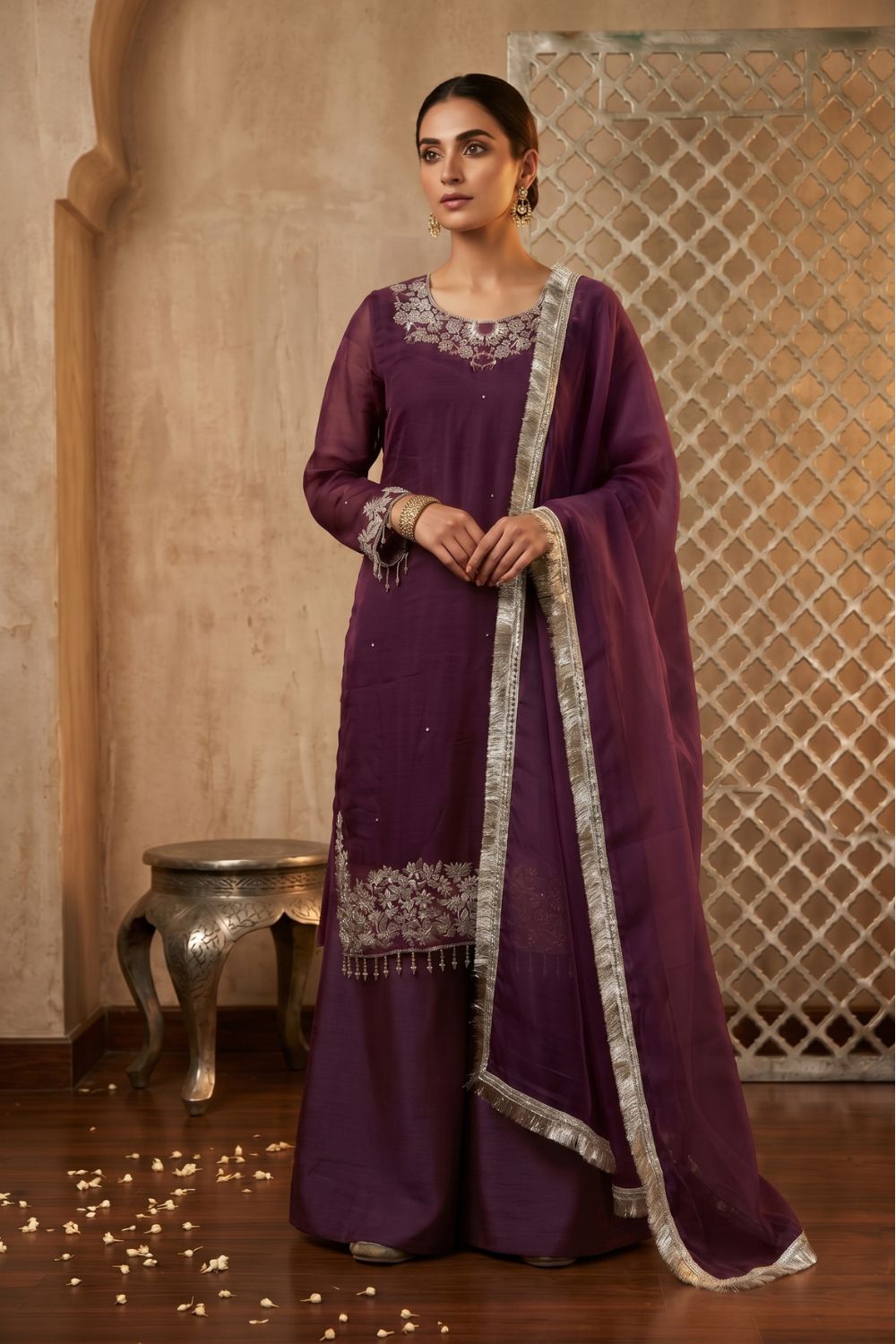 Mushtaq 3pcs Stitched Chiffon Collection Desgin - 2