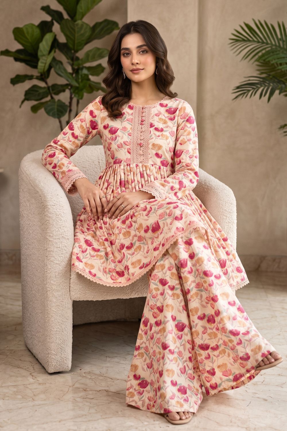 Mushtaq 2Pcs Unstitched Printed Marina Collection Desgin - 1