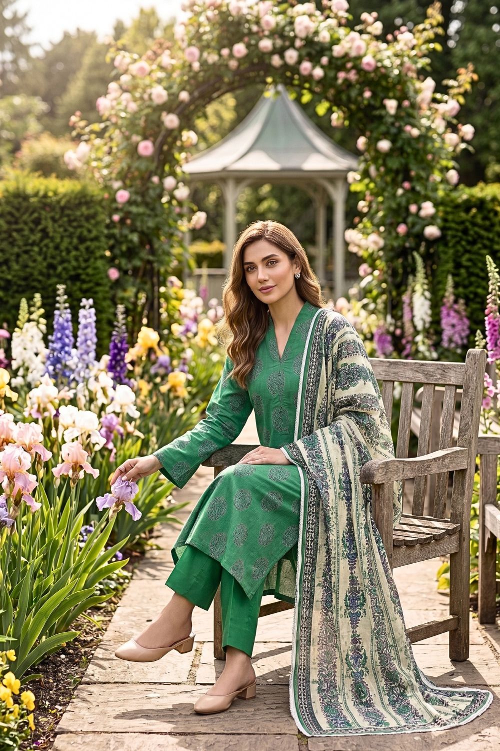 Mushtaq 3Pcs Unstitched Printed Lawn Suit Aiman Collection Desgin - 1