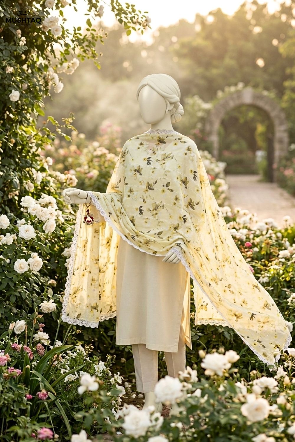 Embroidered Lawn Shawl Desgin - 29