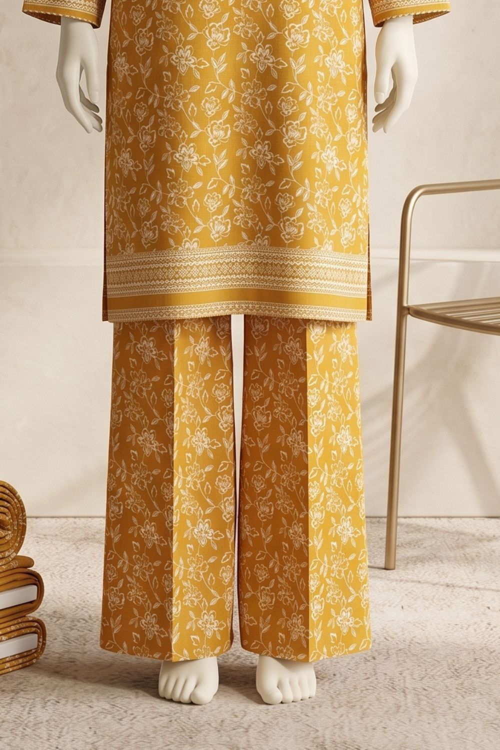2Pcs Unstitched Printed Lawn Dua Collection Desgin - 4