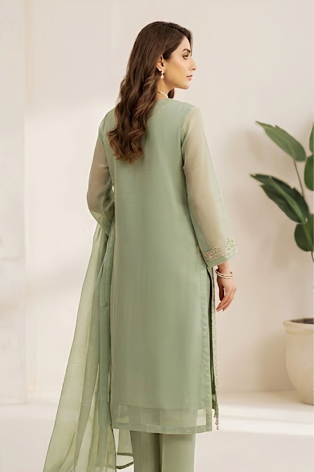 AEN-01 Party Wear by MCS Unstitched Handmade Sheesha Silk Shirt