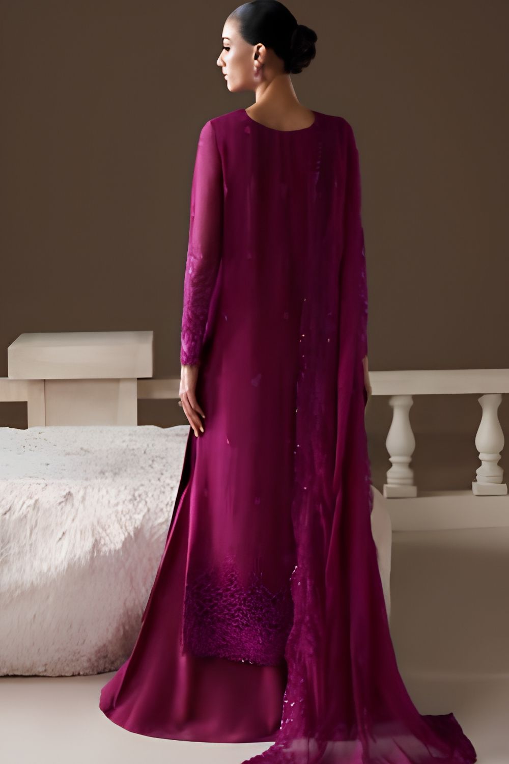 Emaan Adeel Modern Heirloom 3Pcs Unstitched Chiffon Collection ROSE MEMOIR