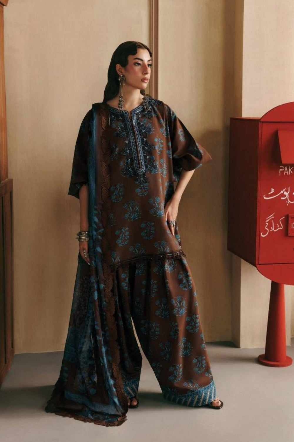 Maria B 3 Piece Unstitched Printed Suit MB-CUSV15-12B