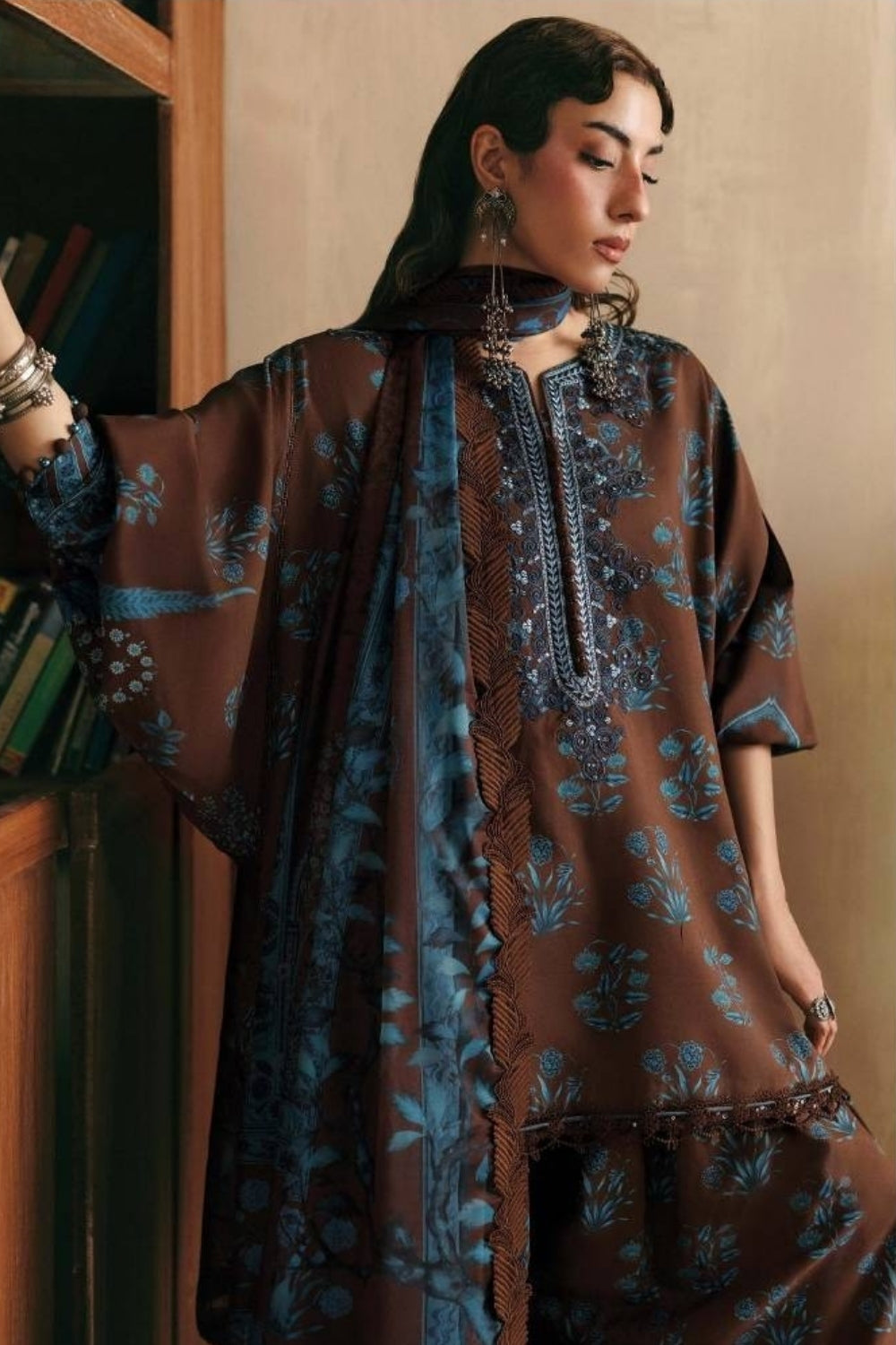Maria B 3 Piece Unstitched Printed Suit MB-CUSV15-12B