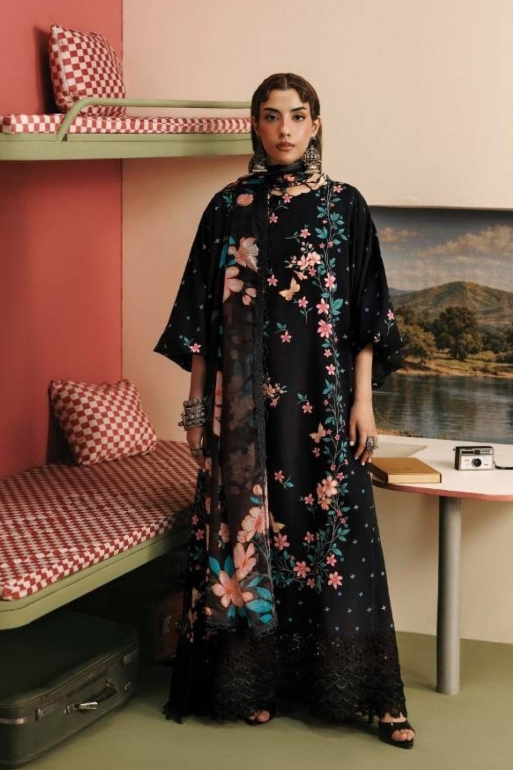 Maria B 3 Piece Unstitched Printed Suit MB-CUSV15-07B