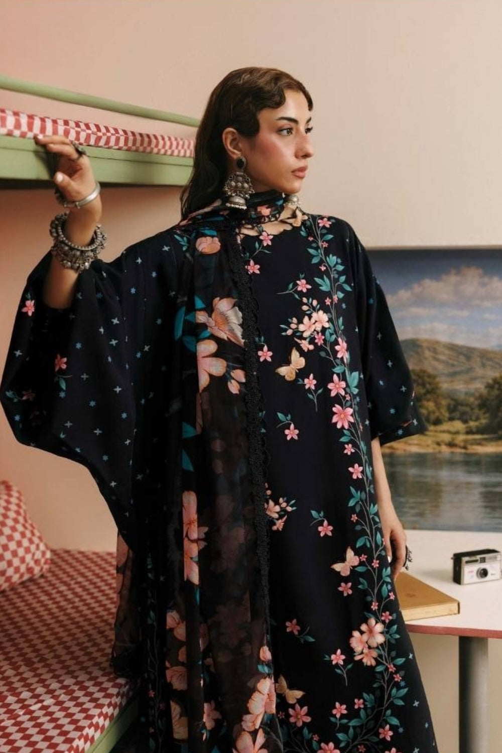 Maria B 3 Piece Unstitched Printed Suit MB-CUSV15-07B