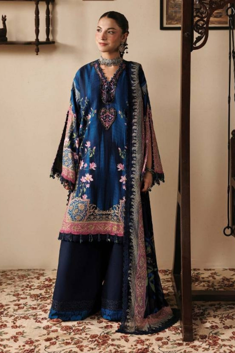 Maria B 3 Piece Unstitched Printed Suit MB-CUSV15-05A