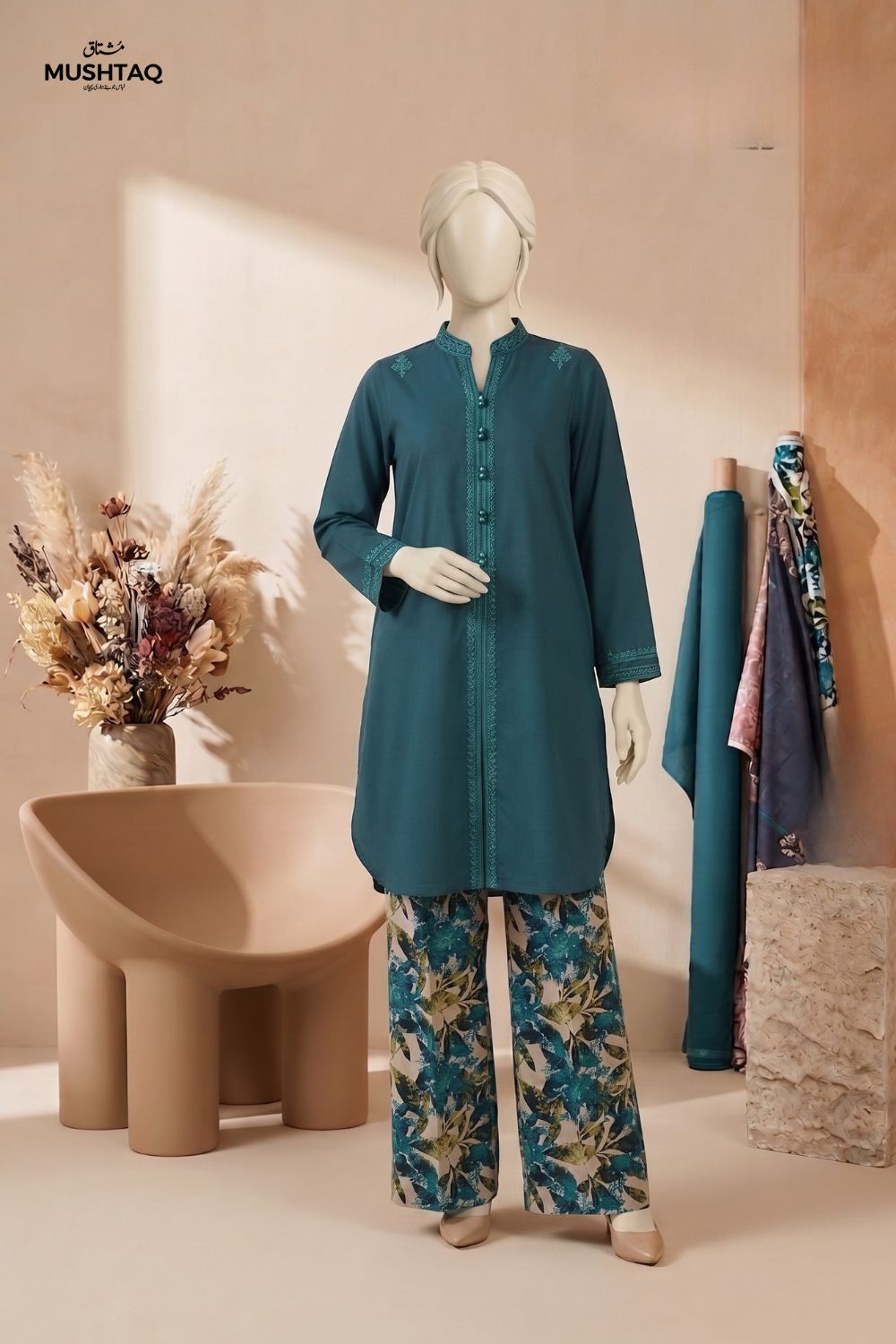 2Pcs Unstitched Printed Lawn Satrangi Collection Desgin - 4