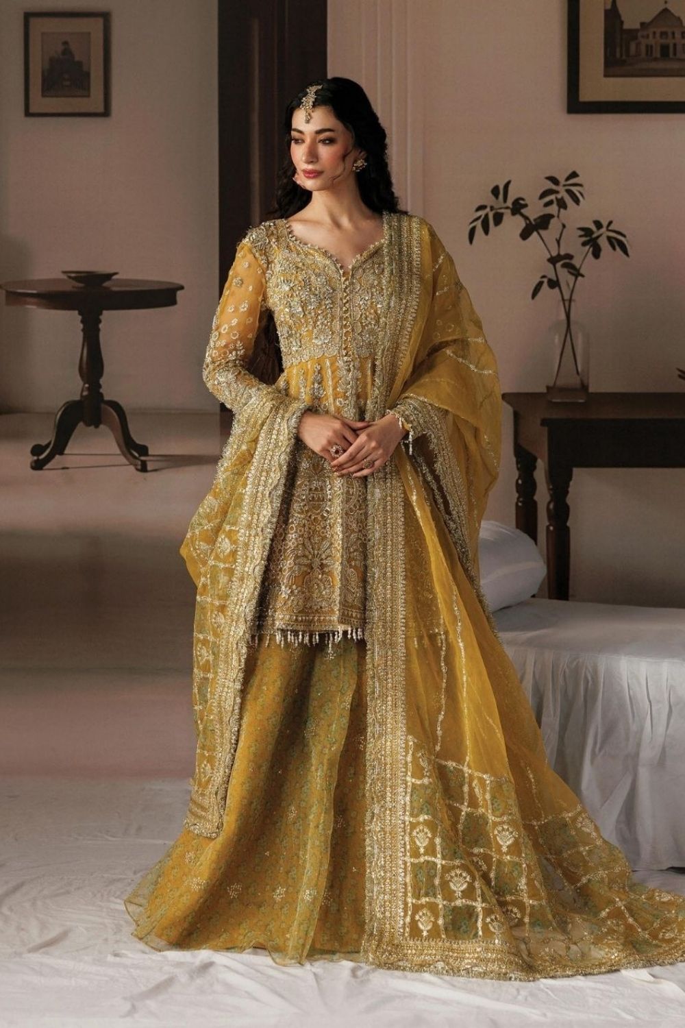 Afrozeh Shehnai Wedding Formals'26  3 Piece Unstitched Embroidered Suit Aylin
