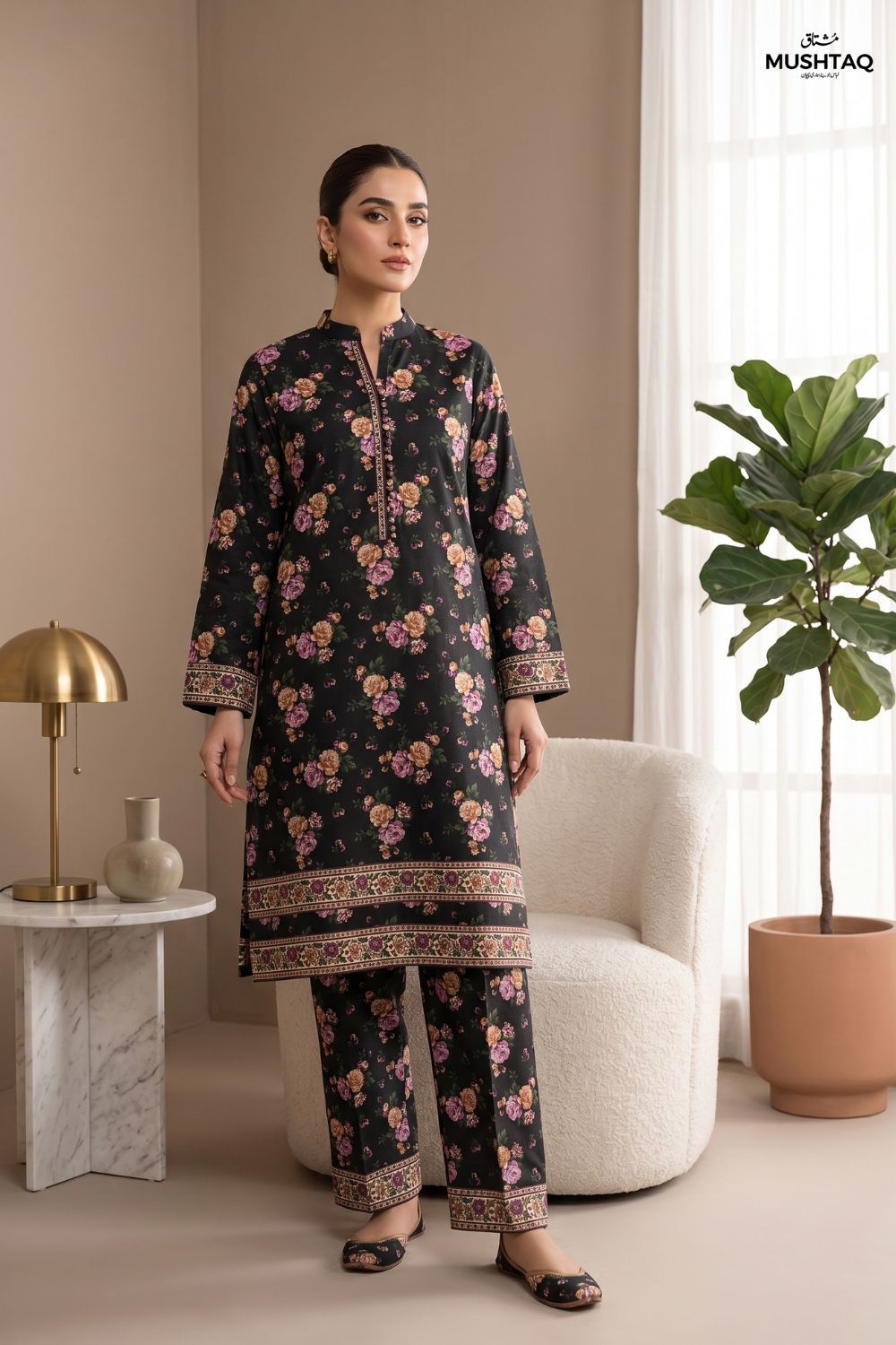 2Pcs Unstitched Printed Lawn Collection Desgin - 2