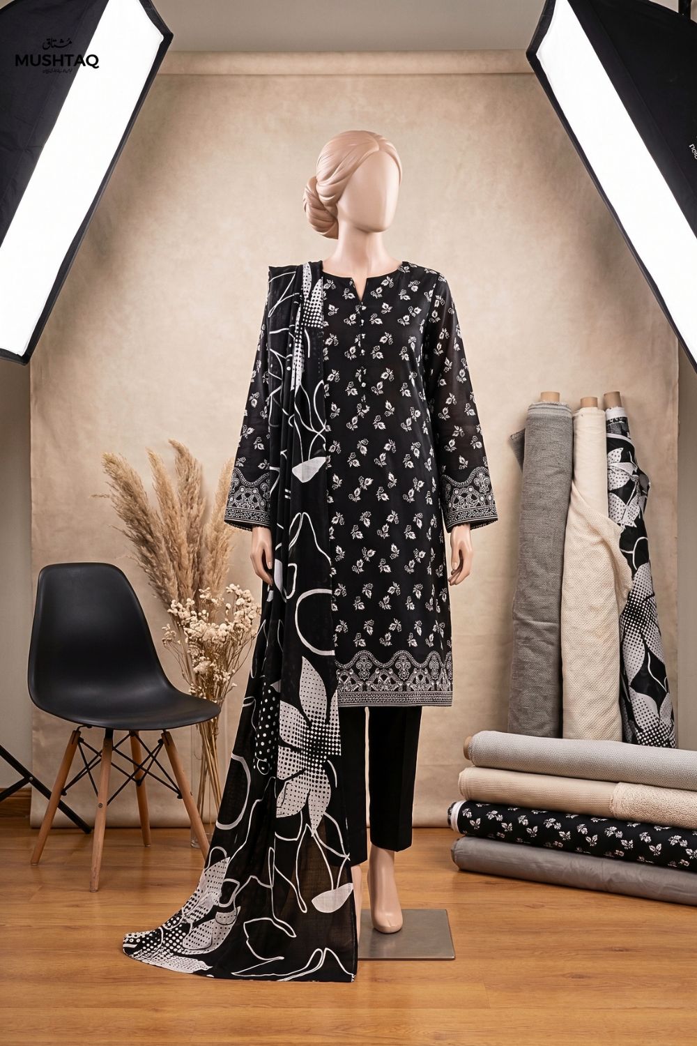 3Pcs Unstitched Printed Lawn Collection Desgin - 3