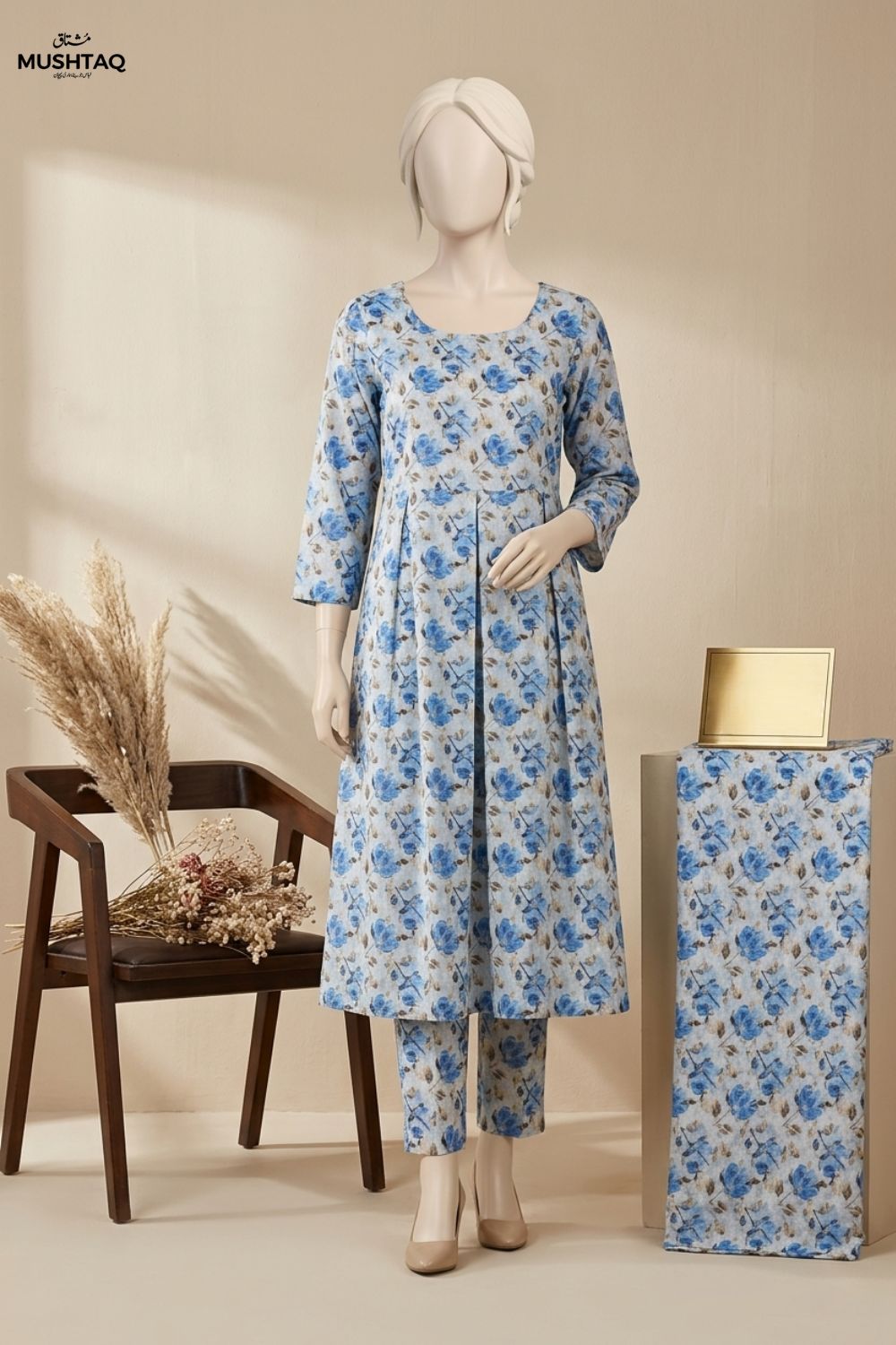 Mushtaq Musafir Collection 2Pcs Printed Lawn Desgin - 5