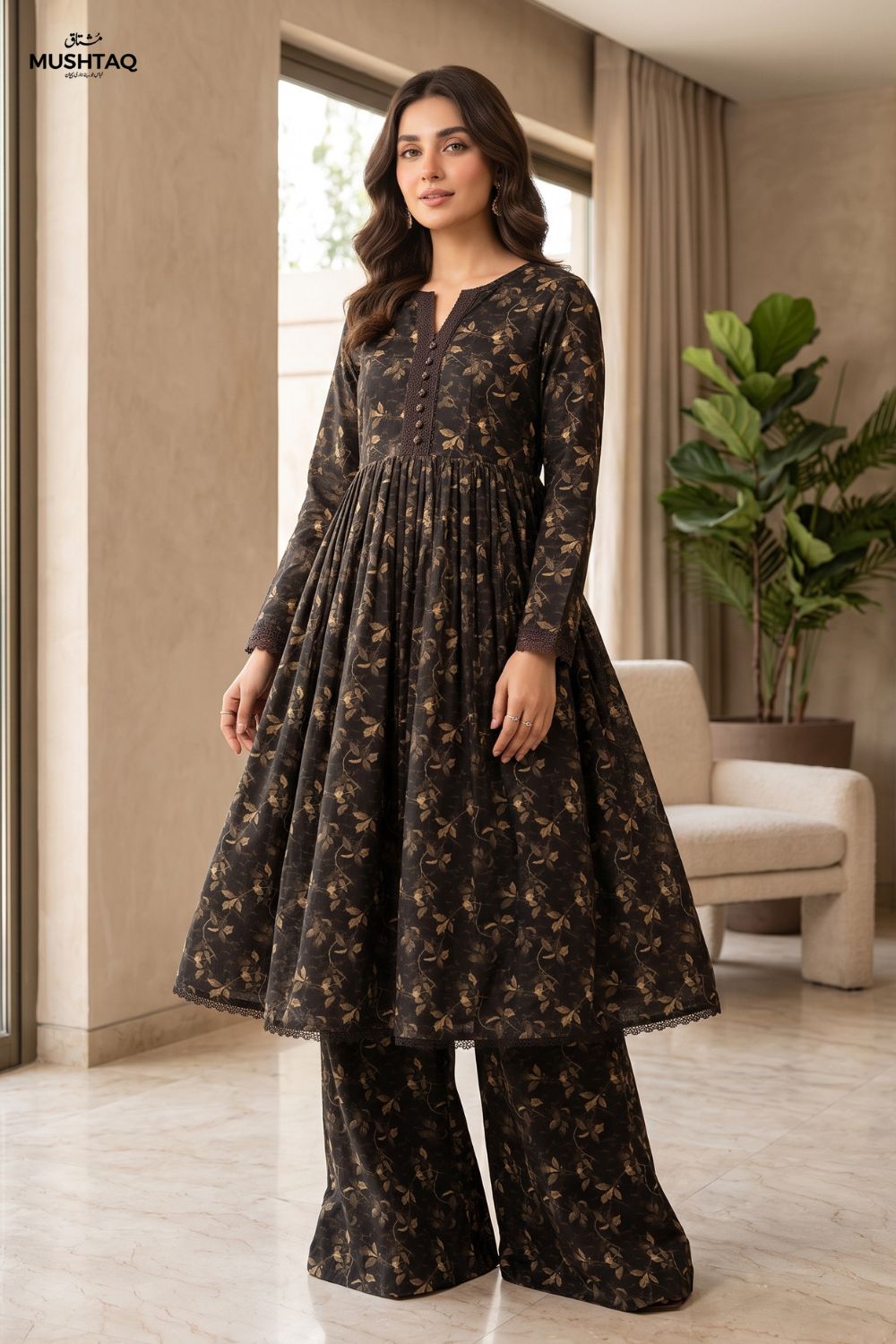 Mushtaq 2Pcs Unstitched Printed Marina Collection Desgin - 2